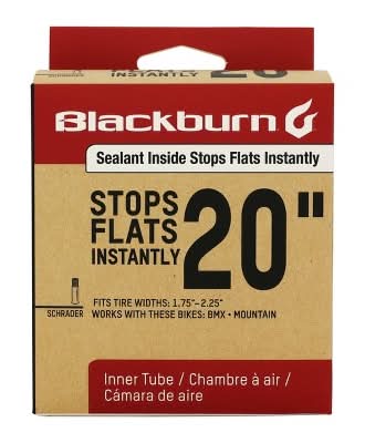 Blackburn Schrader Heavy Duty Bike Inner Tube With Tire Levers, 20 in, Black