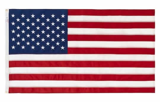 Valley Forge Sewn Nylon United States Flag, 3 in x 5 in, Red-White-Blue