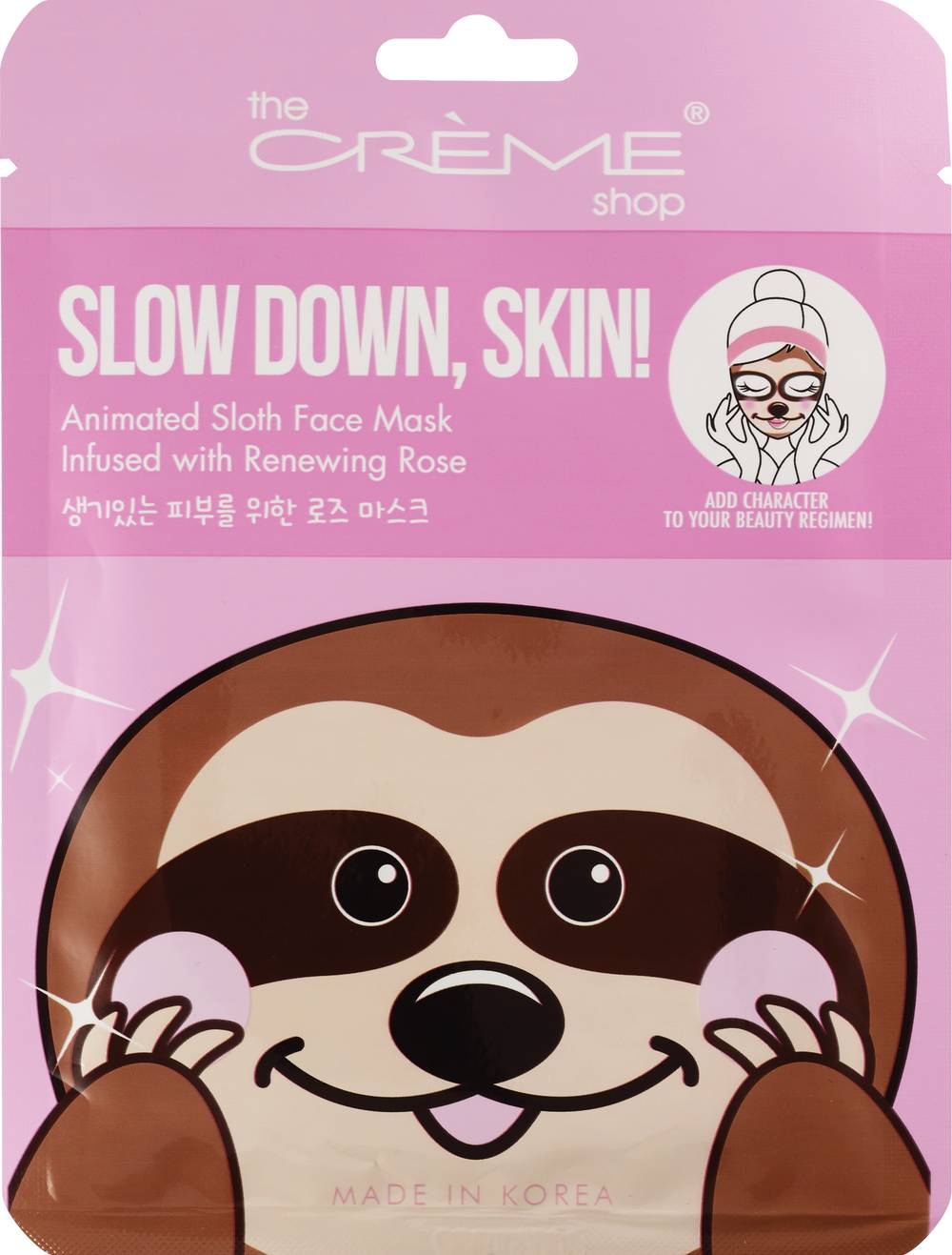 The Creme Shop Slow Down, Skin! Animated Sloth Face Mask