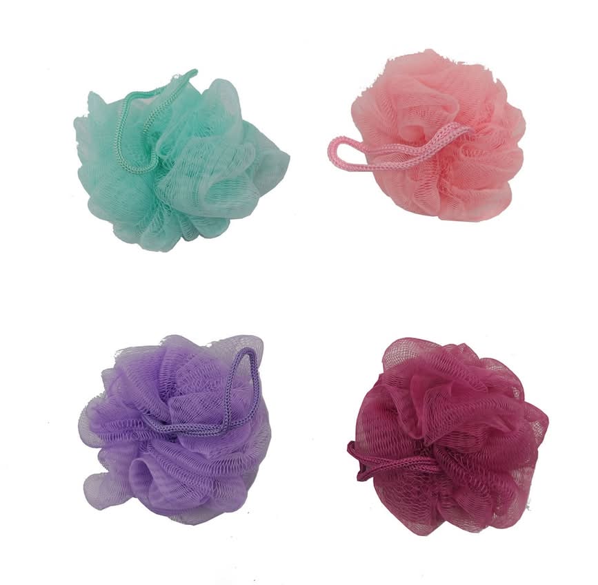 April Bath & Shower Bath Sponges, Assorted (4 ct)