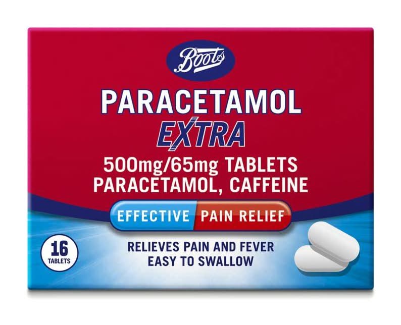 Boots Paracetamol Extra 500mg Per 65mg Tablets (16 pack)