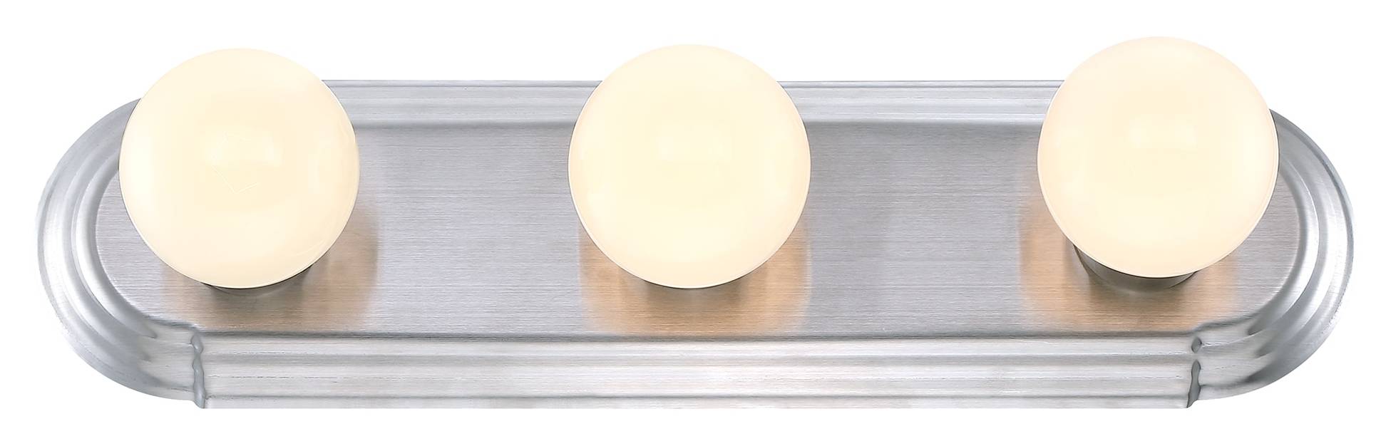 Project Source Manistee 18-in 3 -Light Brushed Nickel Traditional Vanity light bar | FV14-026-BN