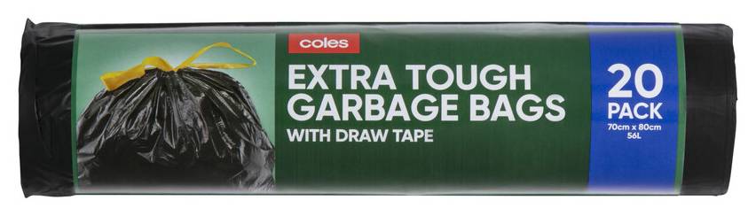 Coles Extra Tough Garbage Bags (20 pack)