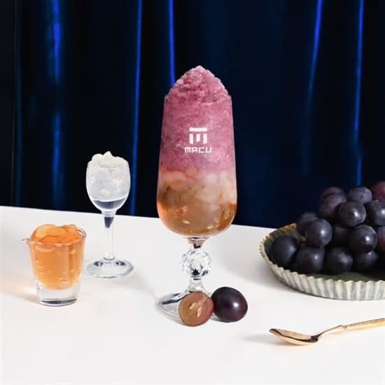 葡萄果粒波波Grape Smoothie w/ Tea Jelly&Agar