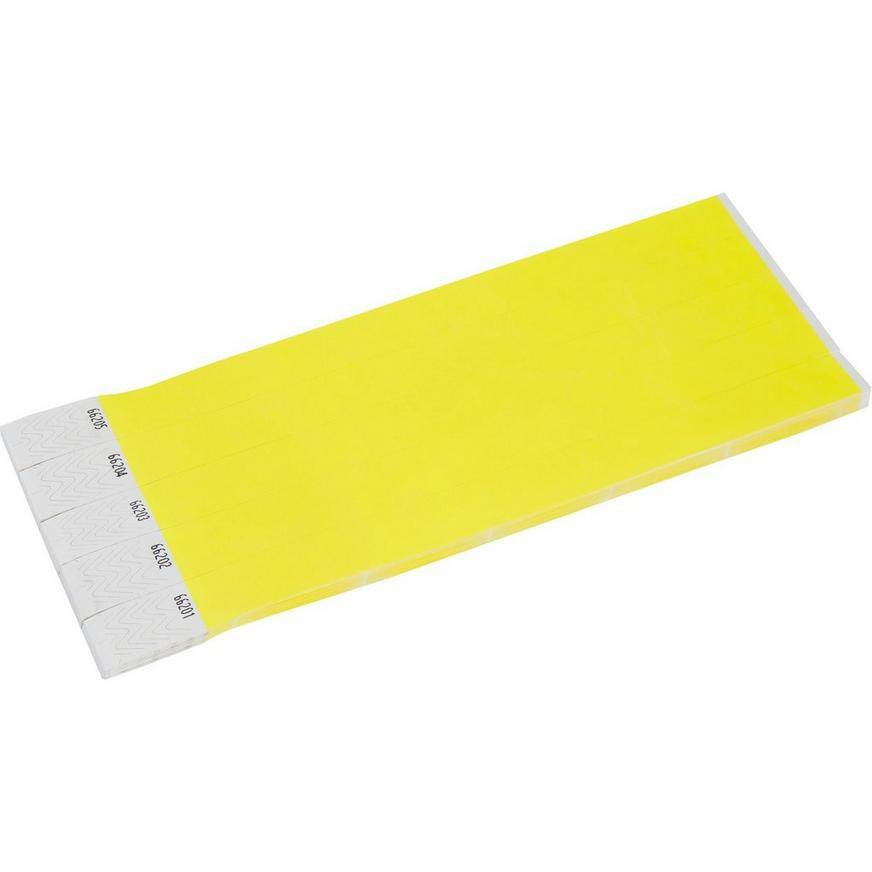 Party City Wristbands (250ct) (3/4in x 10in/yellow)