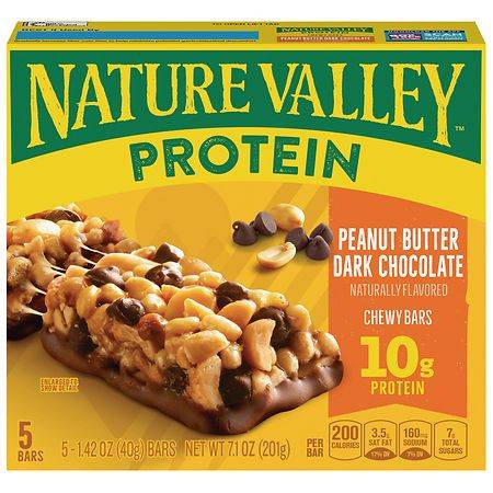 Nature Valley Protein Granola Bars Dark Chocolate Peanut Butter - 1.42 oz x 5 pack