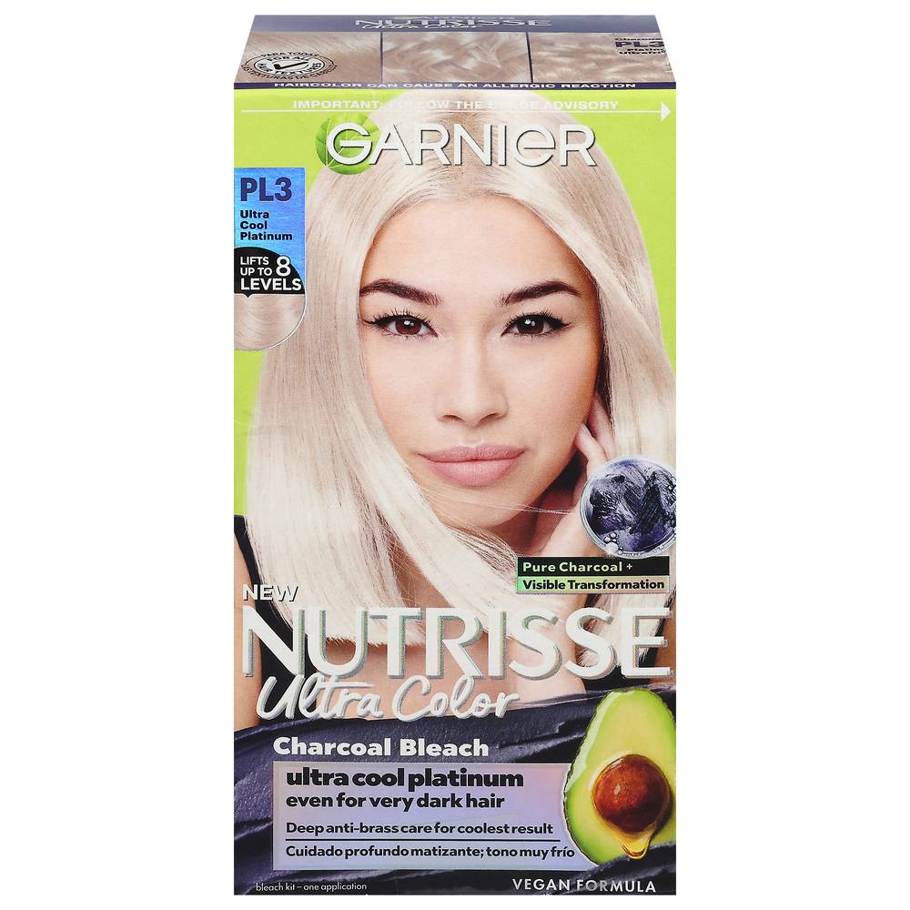 Garnier Nutrisse Ultra Color Cool Platinum, Pl3 Charcoal Bleach