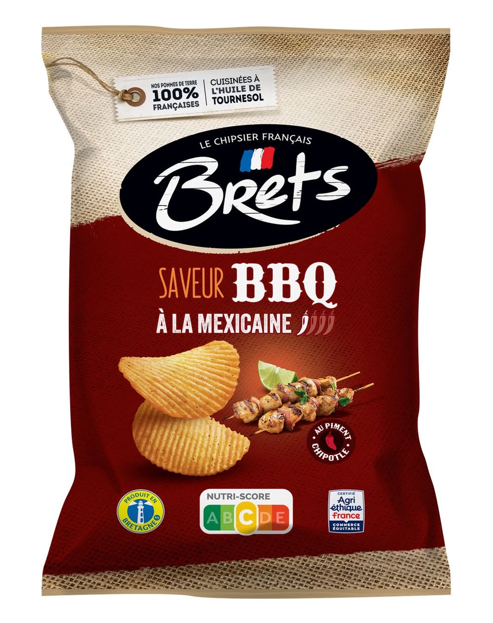 Chips Saveur BBQ Mexicain BRETZ - le sachet de 125g