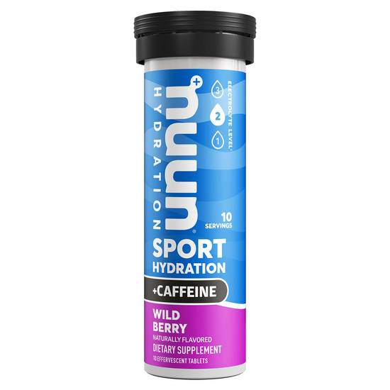 Nuun Sport Hydration + Caffeine Wild Berry Tablets, 10 CT