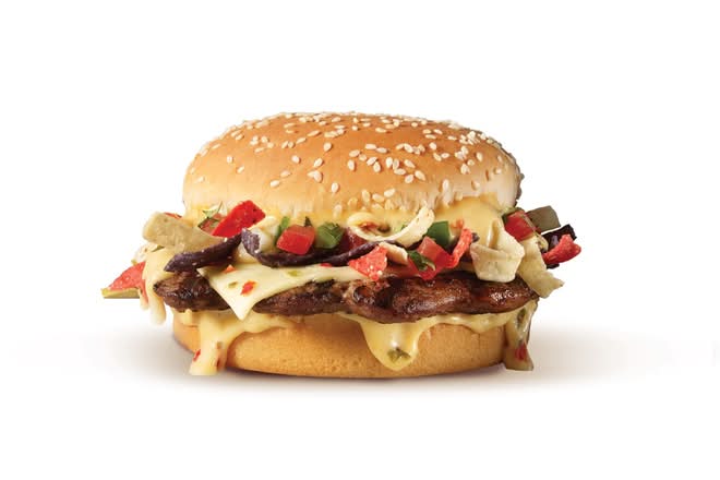 Single Queso Crunch Burger