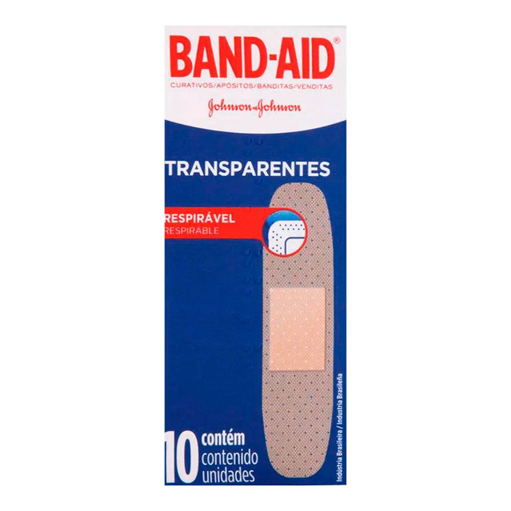 Band-Aid · Curativo transparente respirável (10 un)