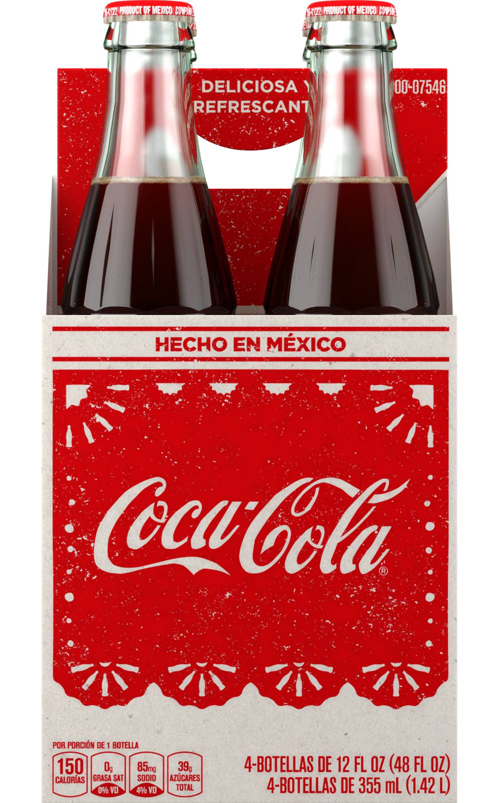 Coca-Cola Mexico Coke Soda Soft Drink (4 x 12 fl oz)