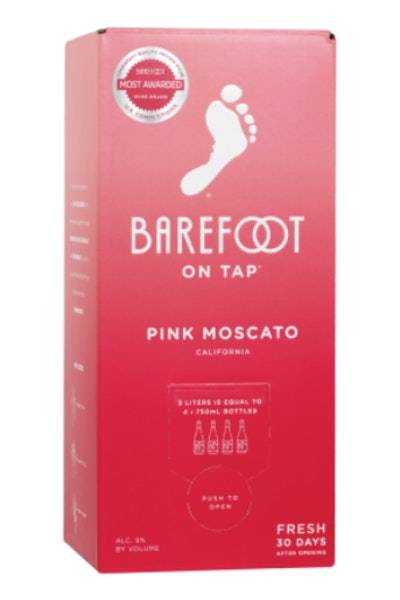 Barefoot Cellars Pink Moscato Wine 3L Box