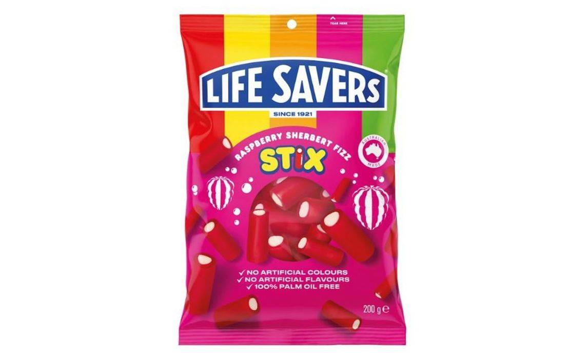 Life Savers Stix Sherbert Fizz Raspberry 200g