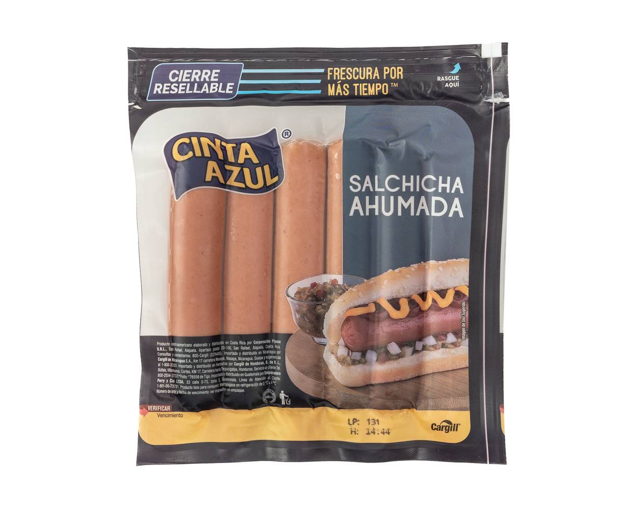 Cinta azul salchicha para hot dog (480 g)