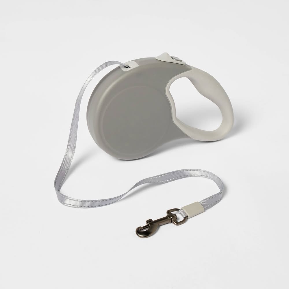 Boots & Barkley Retractable Dog Leash, S, Gray