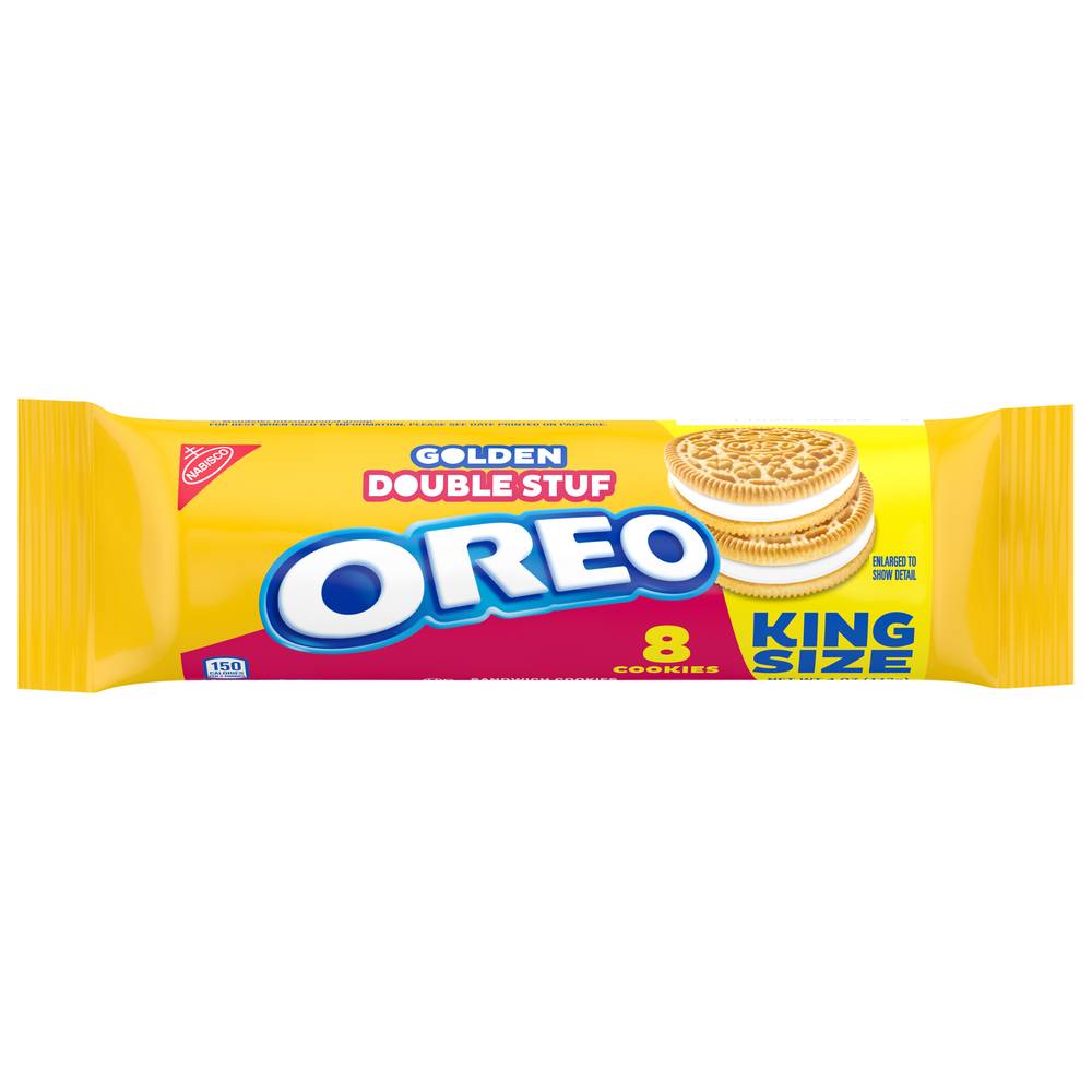 Oreo Golden Double Stuf Sandwich Cookies, Golden Double Stuf Vanilla (4 oz, 8 ct)