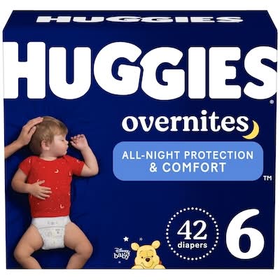 Huggies overnites couches pour bébés extra absorbantes - overnites extra absorbent baby diapers (42 unités)
