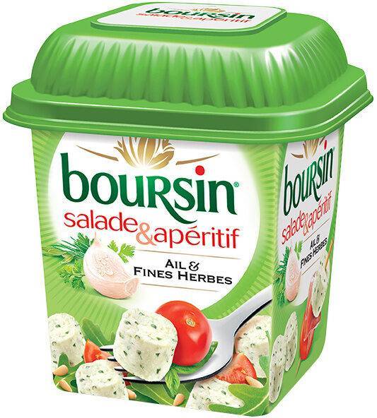 Boursin fromage apéritif et salade