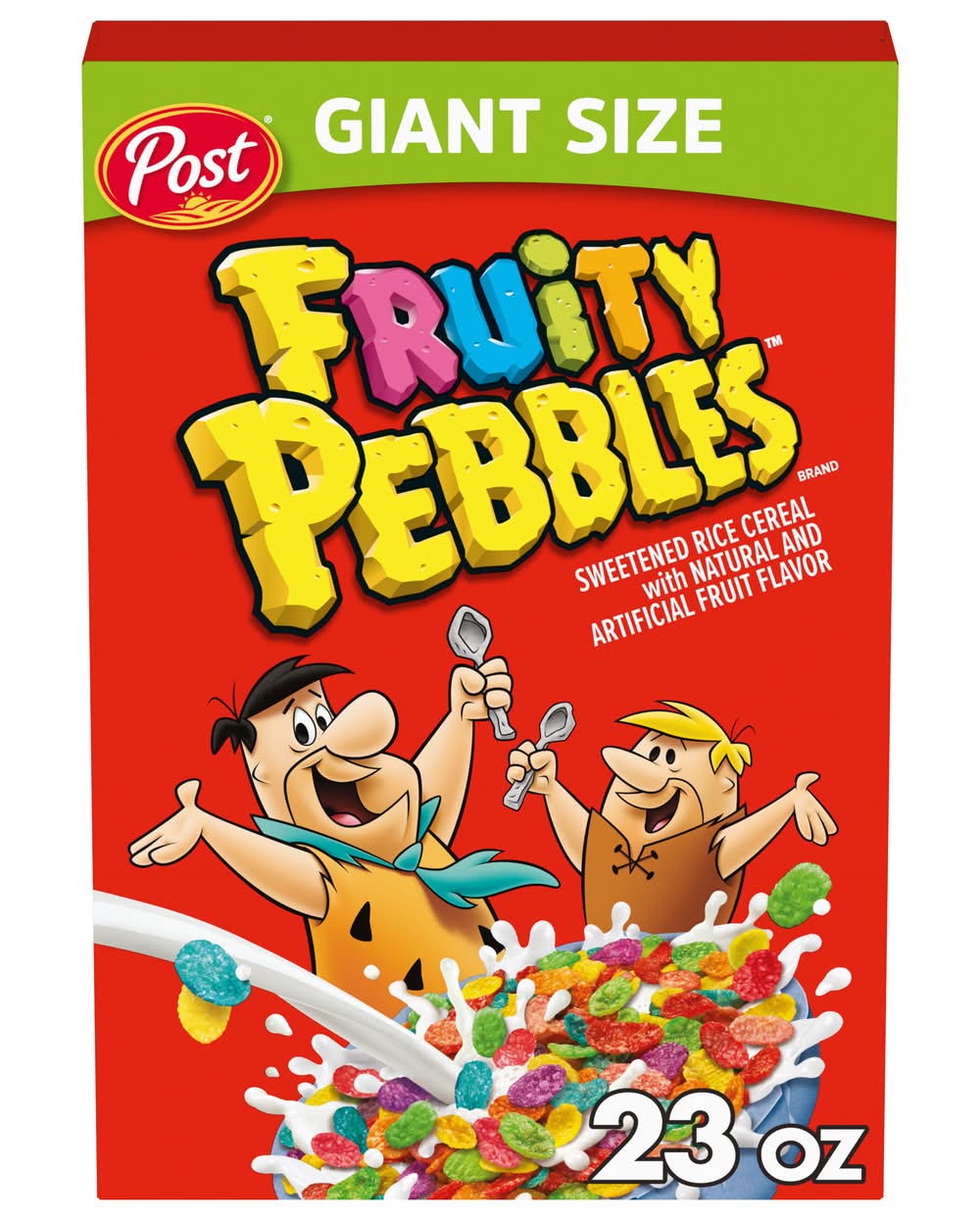 Fruity Pebbles Fruit Flavored Sweetened Rice Cereal Giant Size (23 oz)