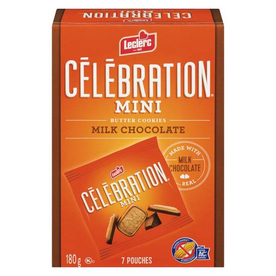 Leclerc Chocolate Topped Butter Cookie Celebration (180 g)