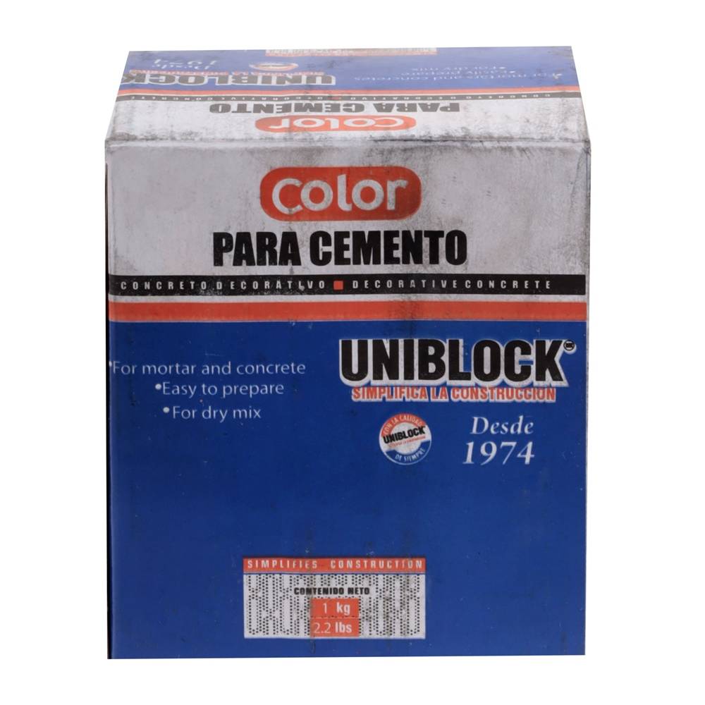 Uniblock color para cemento negro (caja 1 kg)