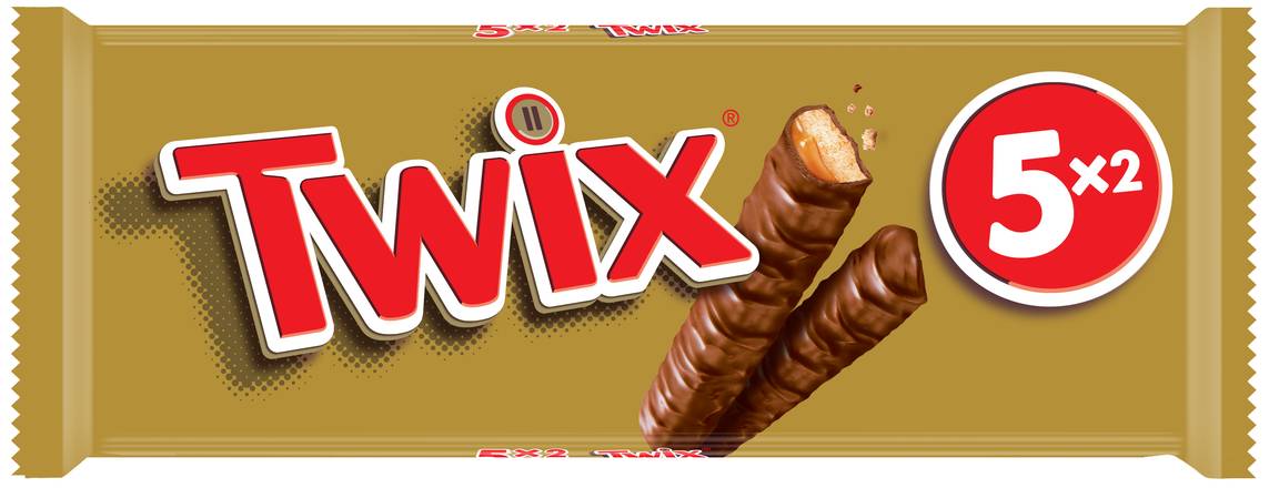 Twix - Biscuit nappé de caramel enrobé de chocolat (5 pièces)