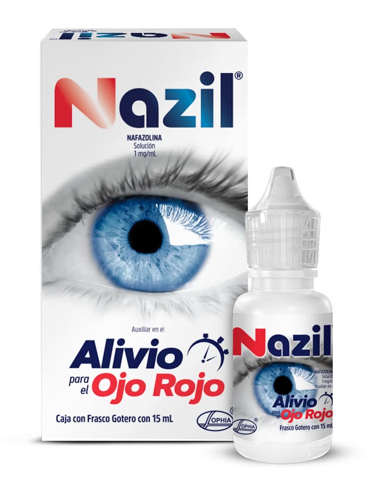 Nazil · Ofteno clorhidrato de nafazolina 0.1% solución oftálmica estéril (15 ml)