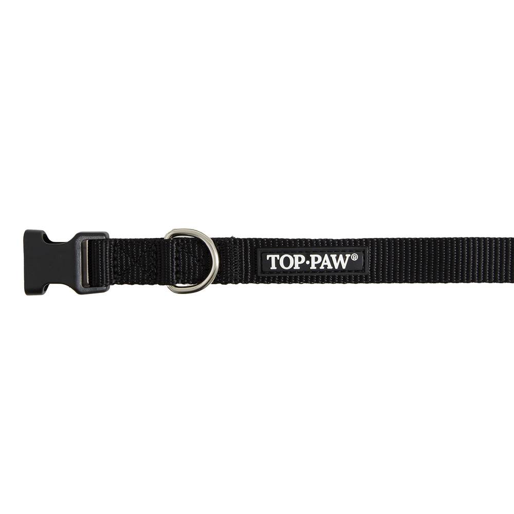 Top Paw Signature Adjustable Dog Collar (small/black)