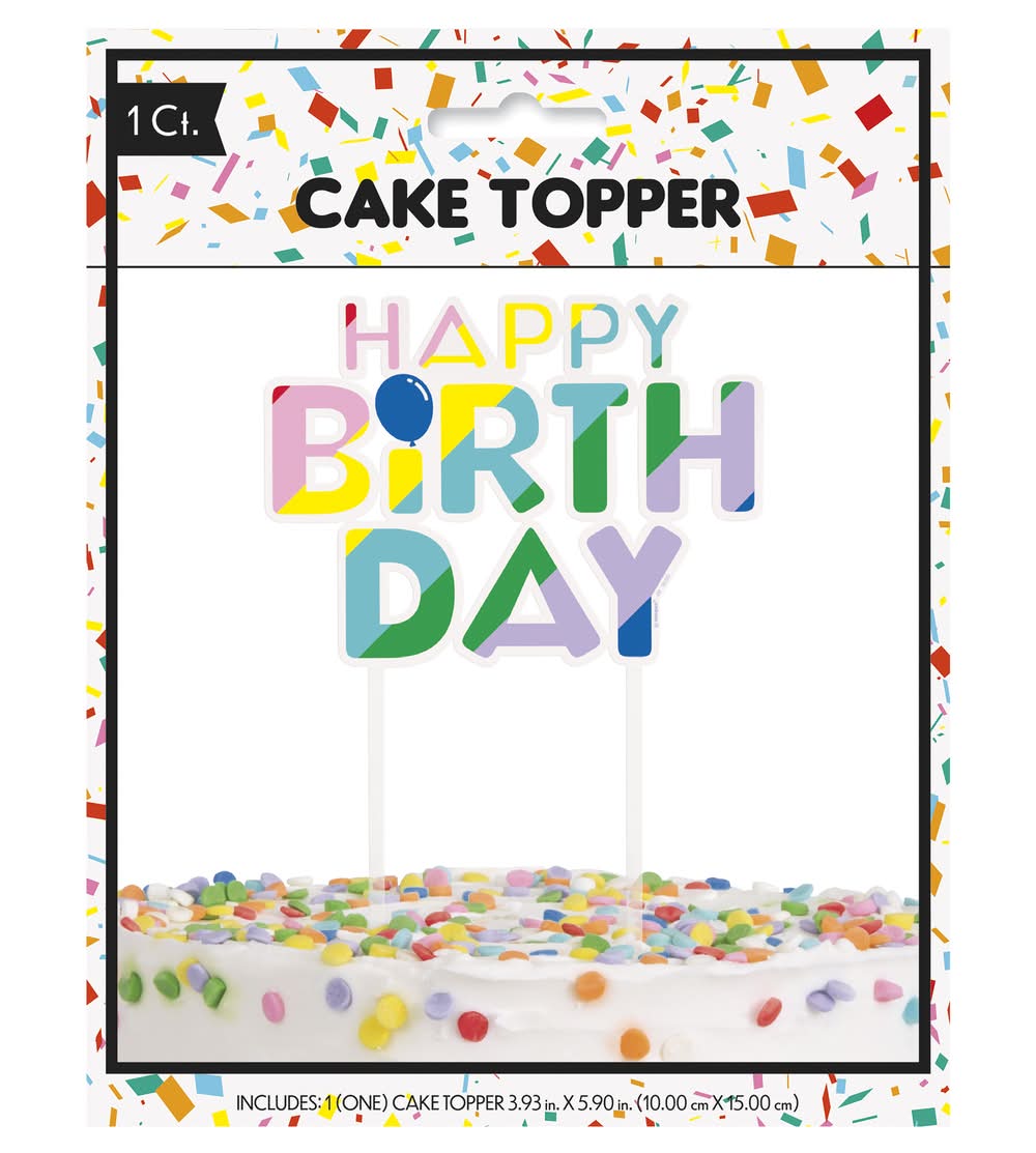 Happy Birthday Cake Topper