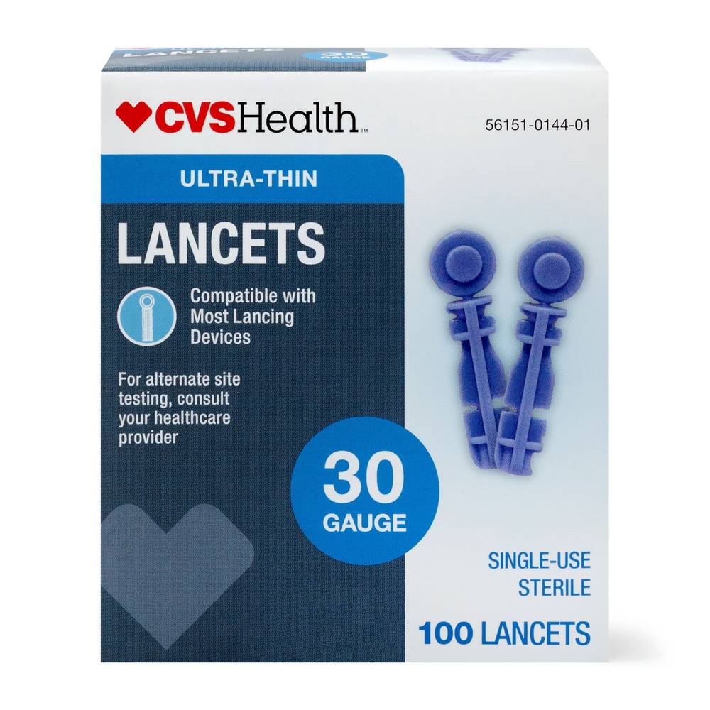CVS Health Ultra Thin 30 Gauge Lancets, 100 CT