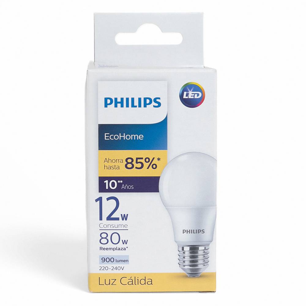 Philips ampolleta led 12w luz cálida