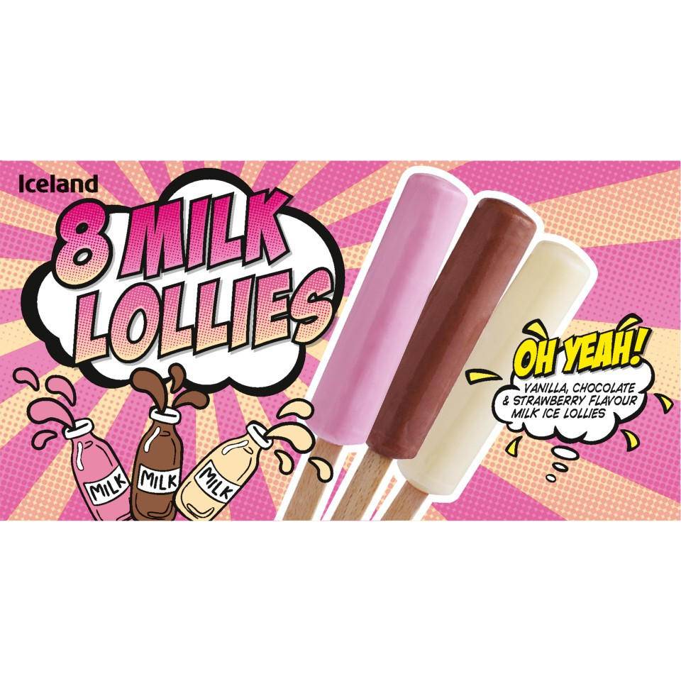 Iceland Milk Lollies (vanilla-chocolate-strawberry)