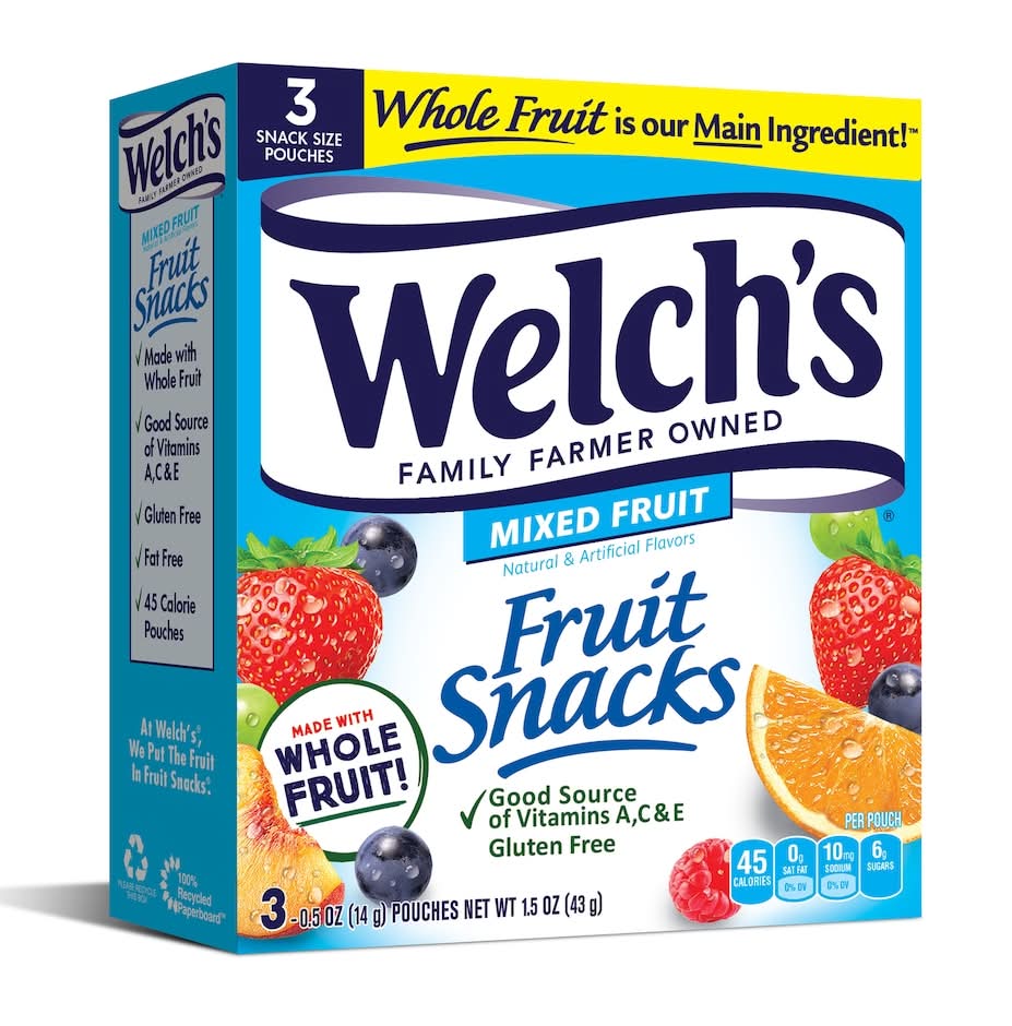 Welch's Mixed Fruit Snacks, Assorted (3 x 0.5 oz)
