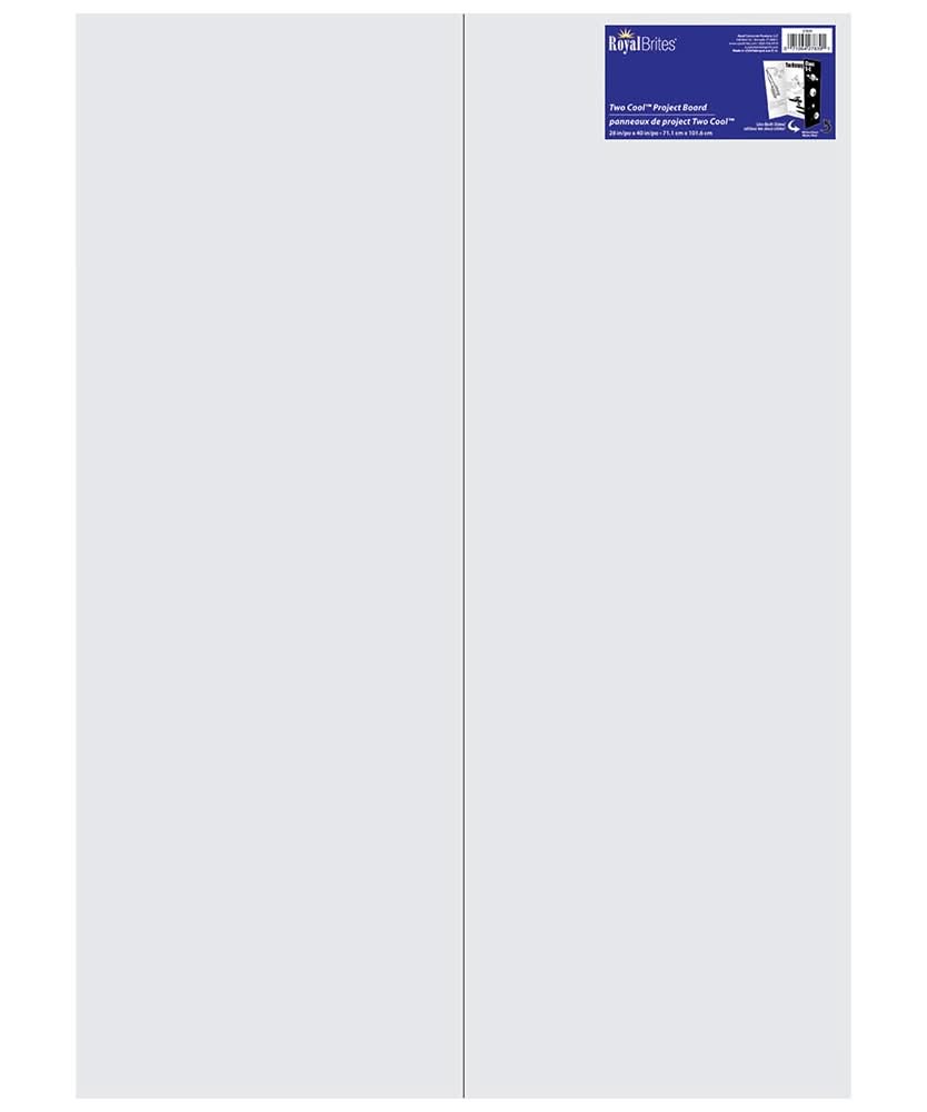 Royal Brites Tri Fold Project Board, 28x40 in, White-Black