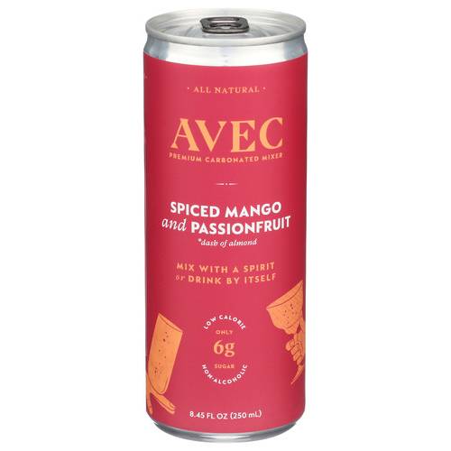 Avec Drinks Co Spiced Mango And Passionfruit Premium Carbonated Mixer 4 Pack