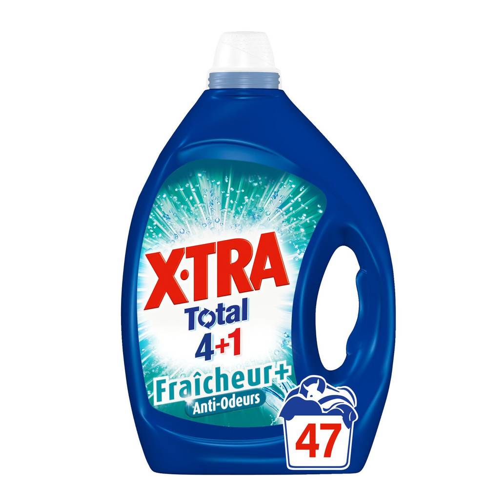 Lessive Liquide Fraicheur+ Anti Odeurs X-TRA - le bidon de 2,115L