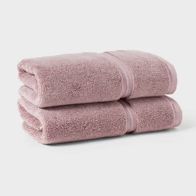 Threshold Spa Plush Hand Towel Set, 13x13 in, Mauve (2 ct)