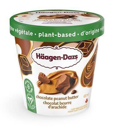 Häagen-Dazs Plant Based Ice Cream, Chocolate-Peanut Butter (400 ml)