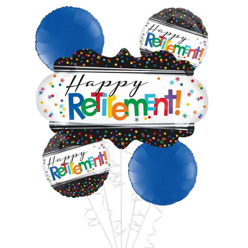 Uninflated Officially Retired Foil Balloon Bouquet, 5pc