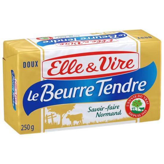 Elle & Vire Beurre Tendre - Doux - 82% Mat.Gr 250g