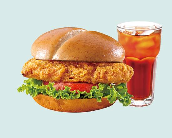 XL 卡啦炸雞漢堡組合餐 XL Crispy Deep-Fried Chicken Burger Combo