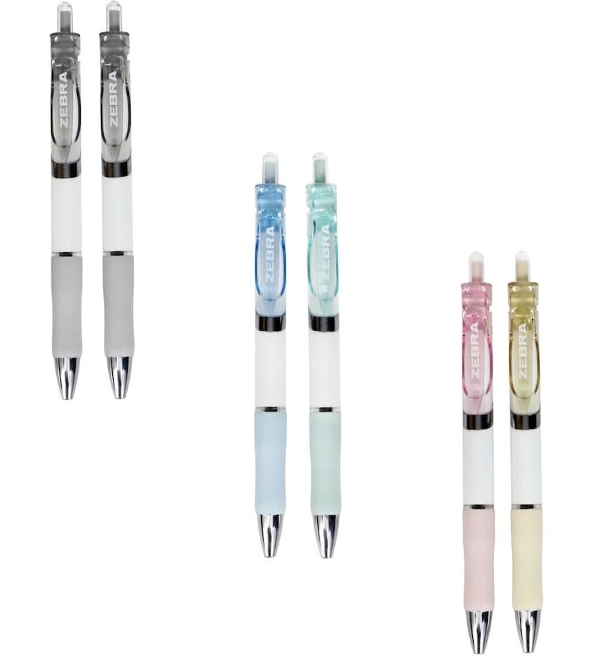 Zebra Retractable Medium-Point Gel Pen, 2 pk.