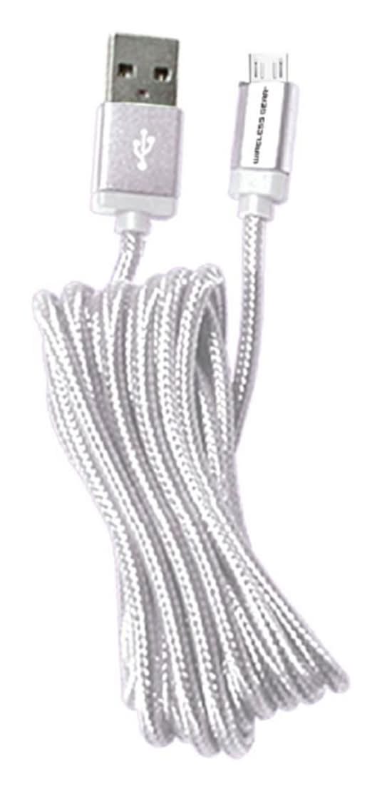 WirelessGear Micro Usb Cable, 6 ft, White