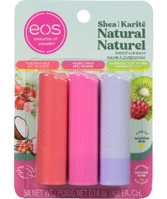 eos Lip Balm Sticks, Coconut Milk-Honey Apple-Raspberry Kiwi Splash (12 g, 3 ct)