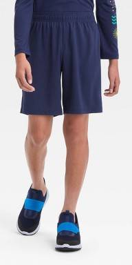 Boys' Mesh Shorts - All In Motion™ Navy Blue L: Fit, Moisture Wicking, Quick Drying