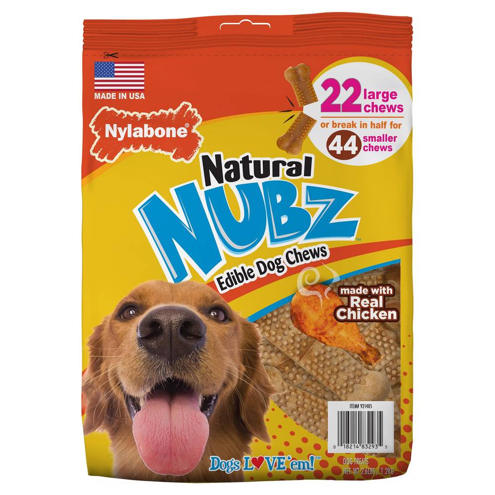 Nylabone Nubz Edible Dog Chews (2.6 lbs, 22 ct)