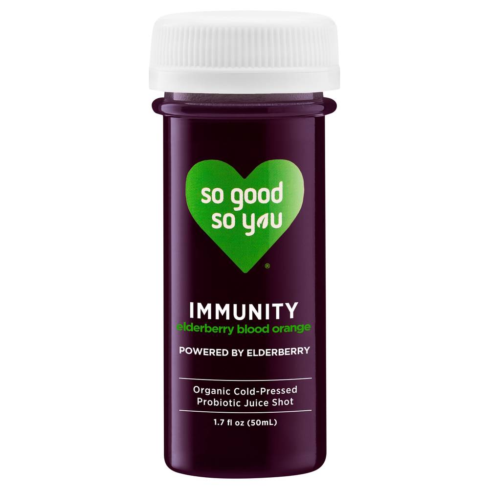 So Good So You Immunity Elderberry Blood Orange Probiotic Juice Shot (1.7 fl oz)