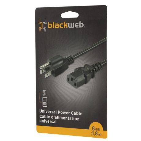 Blackweb Universal Black Power Cable (1 unit)