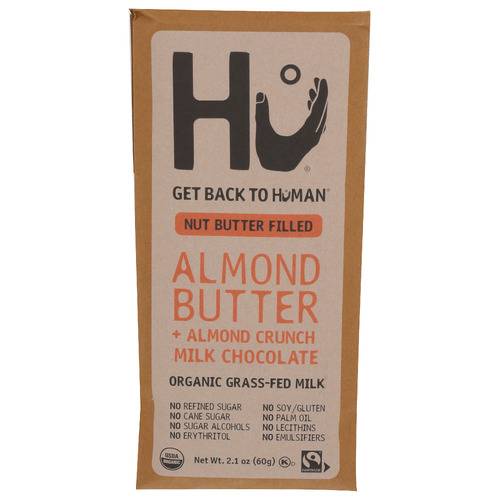 Hu Organic Almond Butter & Almond Crunch Filled Milk Chocolate Bar